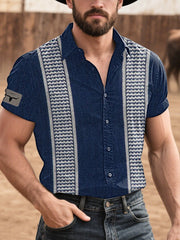 Kurzarmhemd im westlichen Stil für Männer