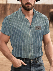 Kurzarmhemd im westlichen Stil für Männer