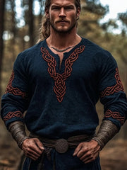 Herren Vintage Viking lang ärmel iges Top