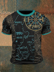Herren Viking inspirierte Print Kurzarm T-Shirt