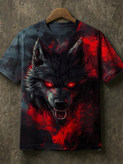 Herren Wikinger Mythologie Fenrir T-Shirt