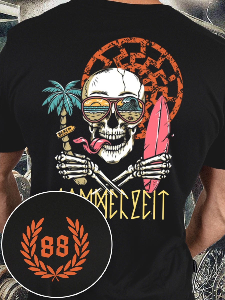 Herren Sommer zeit bedrucktes Kurzarm-T-Shirt