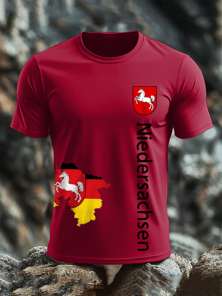 Kurzarm-T-Shirt aus Baumwolle für Herren Niedersachsen