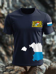 Kurzarm-T-Shirt aus Baumwolle für Männer Bavaria