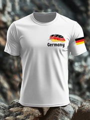 Bedrucktes T-Shirt mit deutscher Flagge für Frauen