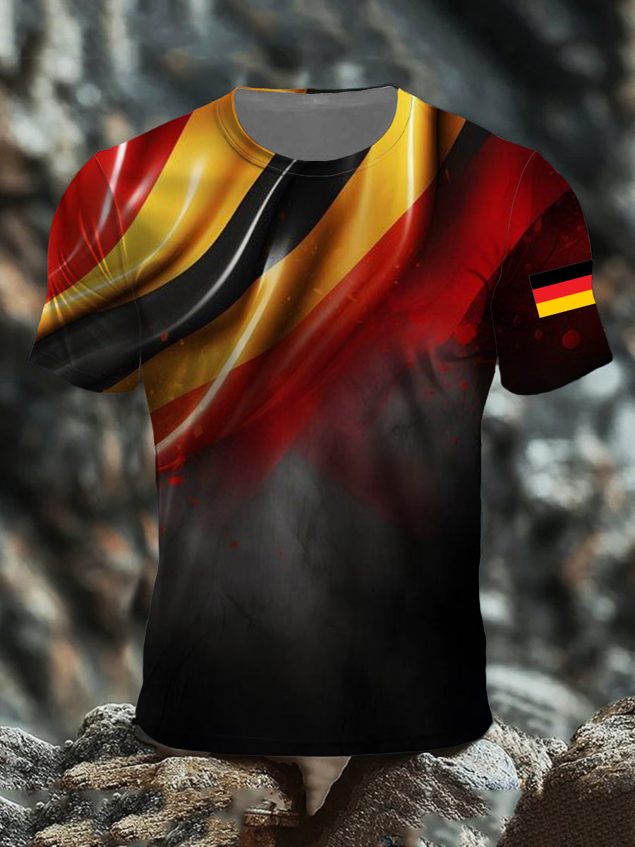 Bedrucktes T-Shirt mit deutscher Flagge für Männer