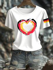 Bedrucktes T-Shirt mit deutscher Flagge für Frauen