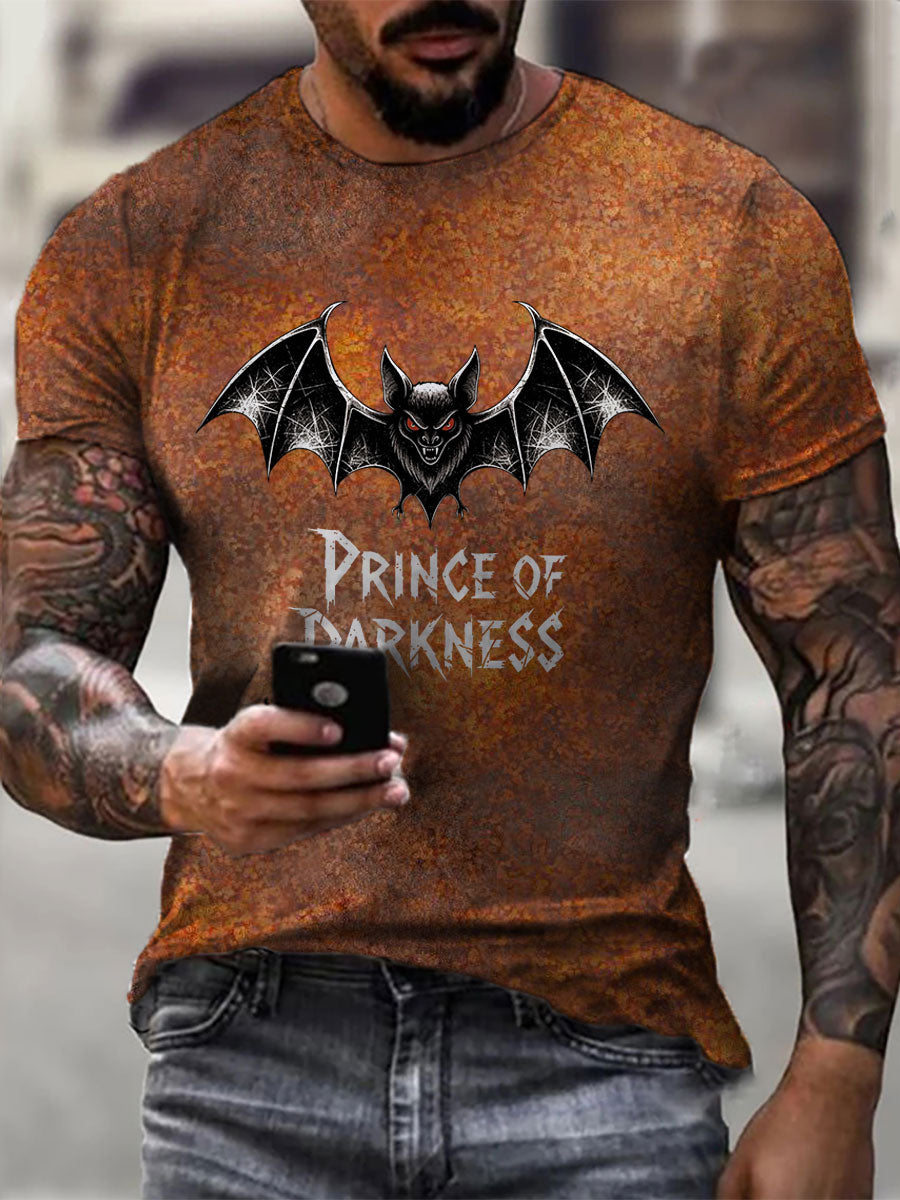 Herren prinz der Dunkelheit gedruckt lässig T-Shirt