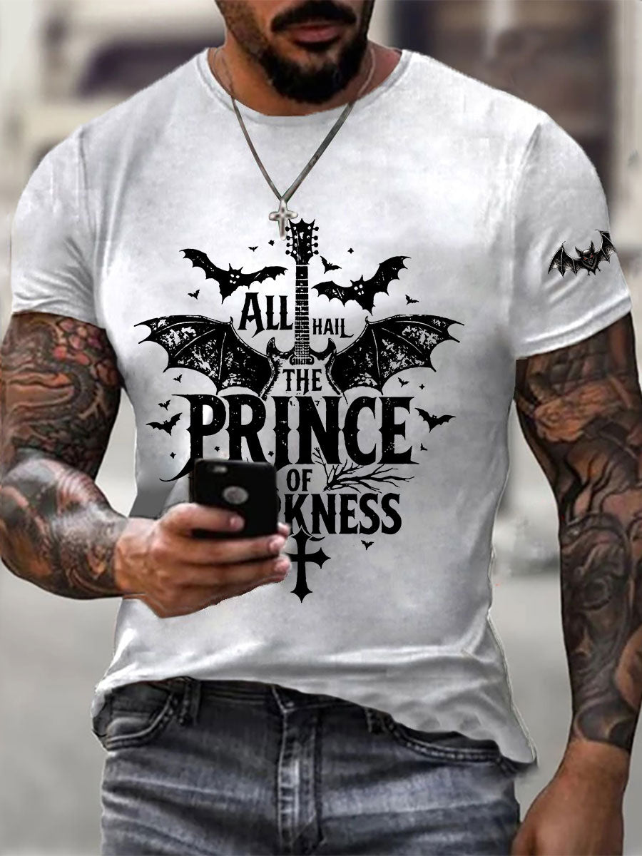 Herren prinz der Dunkelheit gedruckt lässig T-Shirt