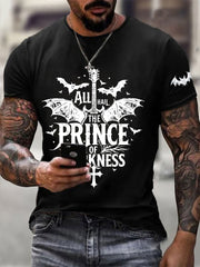 Herren prinz der Dunkelheit gedruckt lässig T-Shirt