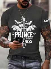 Herren prinz der Dunkelheit gedruckt lässig T-Shirt