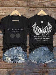 Frauen Mama Ich komme nach Hause Rock Legend Memorial V-Ausschnitt T-Shirt