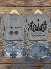 Frauen Mama Ich komme nach Hause Rock Legend Memorial V-Ausschnitt T-Shirt