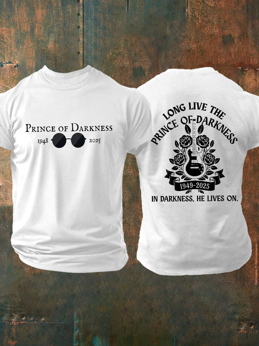 Herren Prince Of Darkness Forever Rip Legend Memorial Kurzarm T-Shirt