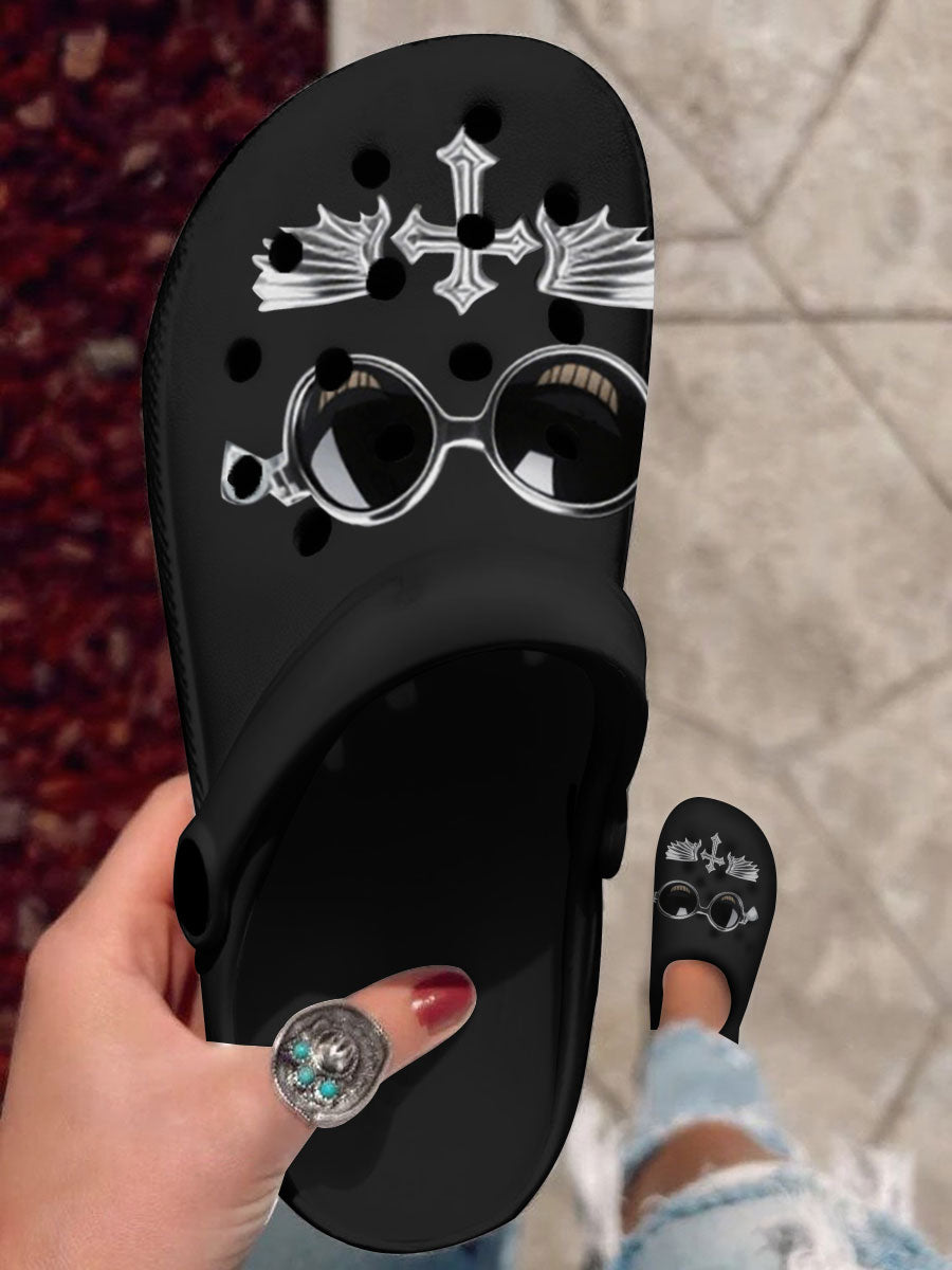 Dunkler Prinz gedruckte lässige Crocs