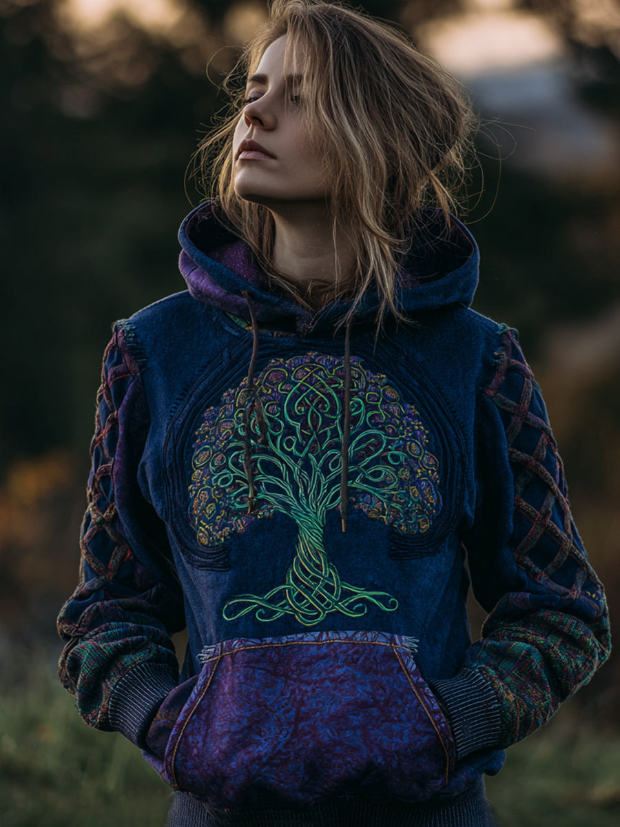 Vintage Hoodie mit keltischem Knoten für Frauen