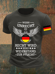 Herren Wenn Recht zu Unrecht wird bedrucktes T-Shirt