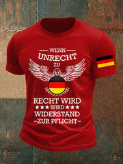 Herren Wenn Recht zu Unrecht wird bedrucktes T-Shirt