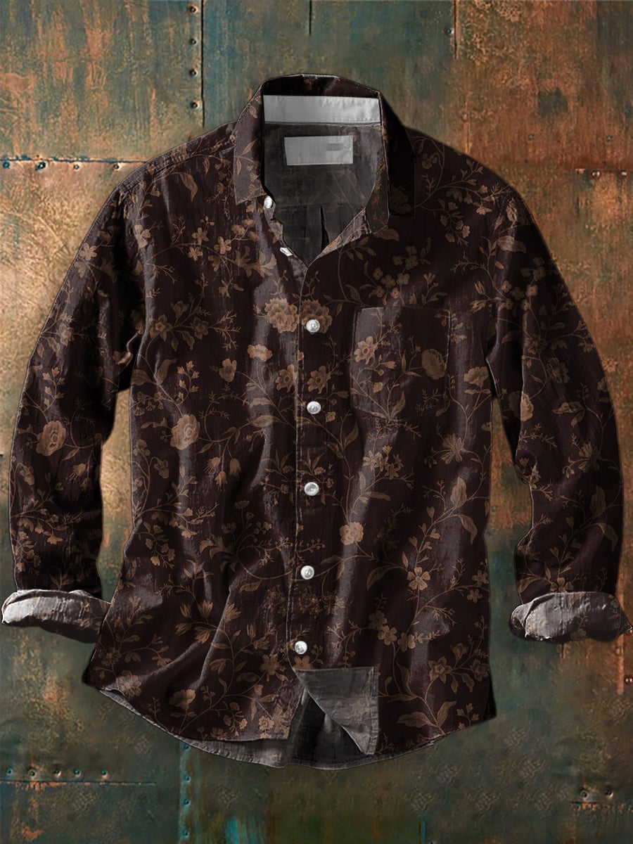 Herren Graffiti Kunstdruck Lässiges Langarm-Hemd