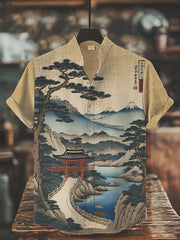 Bedrucktes Hemd der japanischen Kunst für Männer