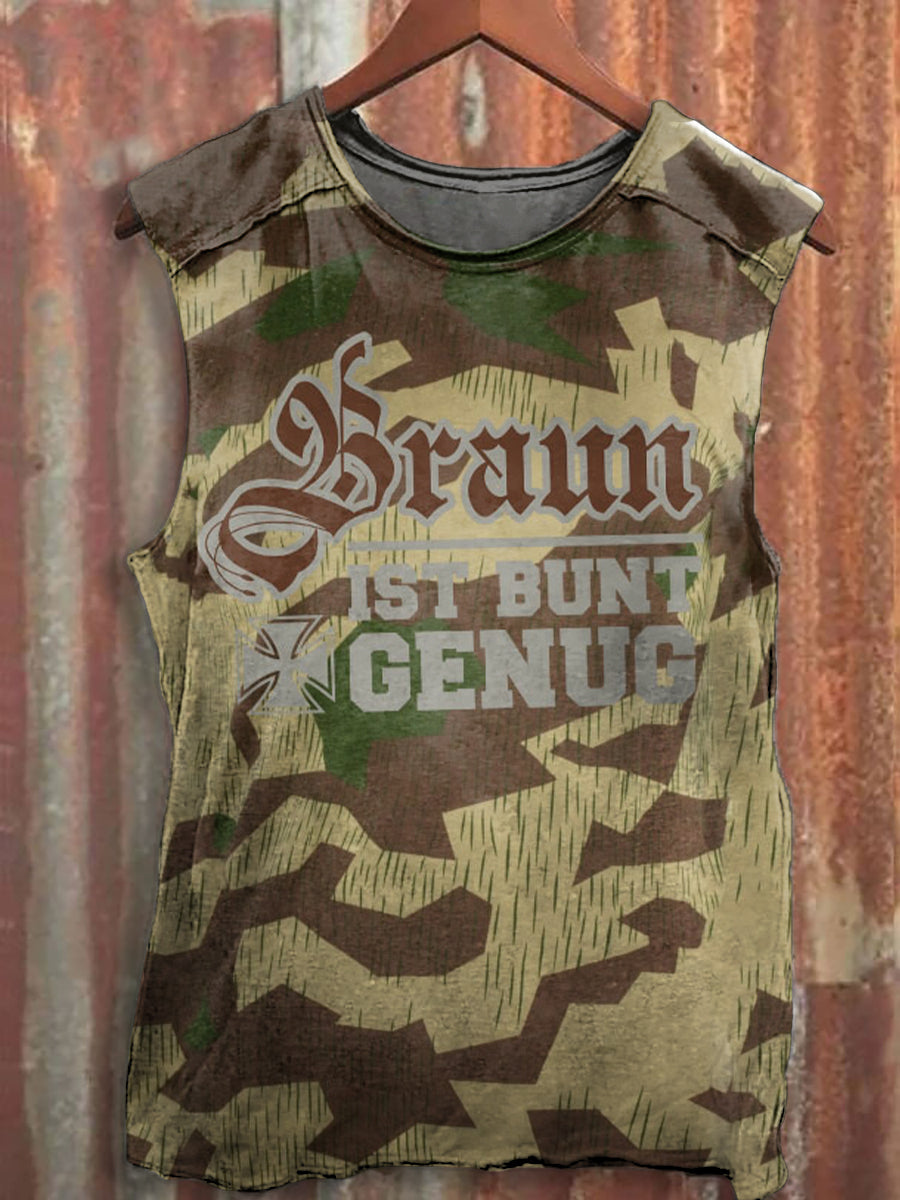 Herren Braun ist bunt genug bedruckte Schläger weste