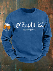 Herren Oktoberfest O'zapft ist lang ärmel iges Sweatshirt bedruckt