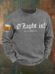 Herren Oktoberfest O'zapft ist lang ärmel iges Sweatshirt bedruckt