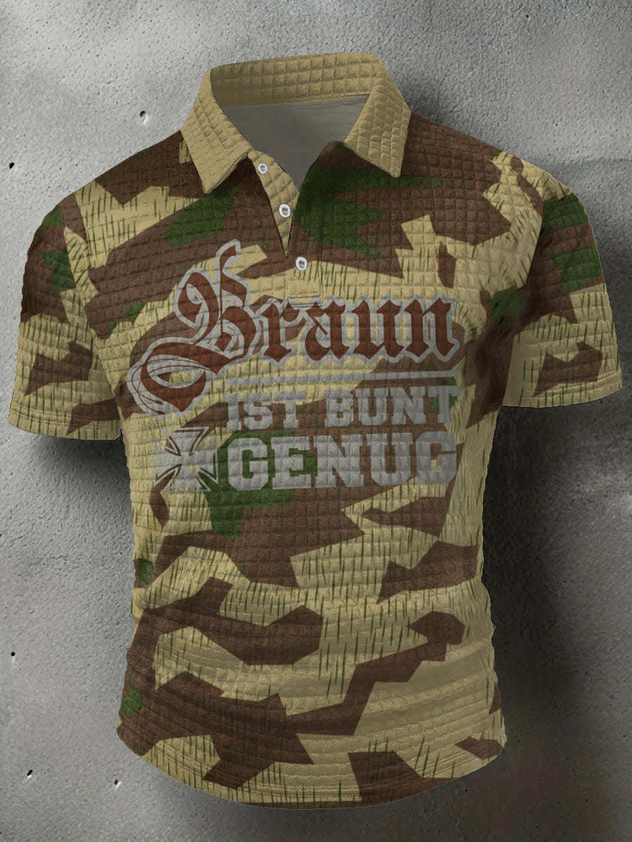 Herren Braun ist bunt genug Bedrucktes Kurzarm hemd