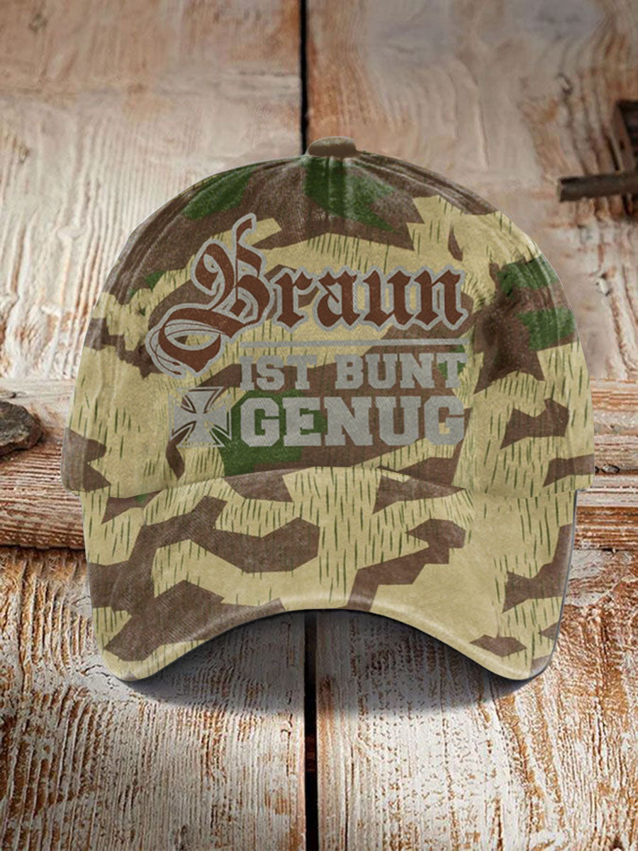 Unisex Braun ist bunt genug bedruckter Hut