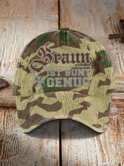 Unisex Braun ist bunt genug bedruckter Hut