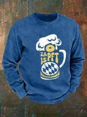 Herren Oktoberfest O'zapft ist lang ärmel iges Sweatshirt bedruckt