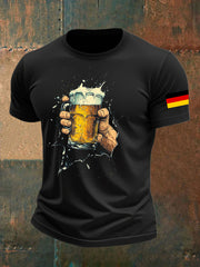 Deutsches Oktoberfest der Männer in München bedrucktes T-Shirt