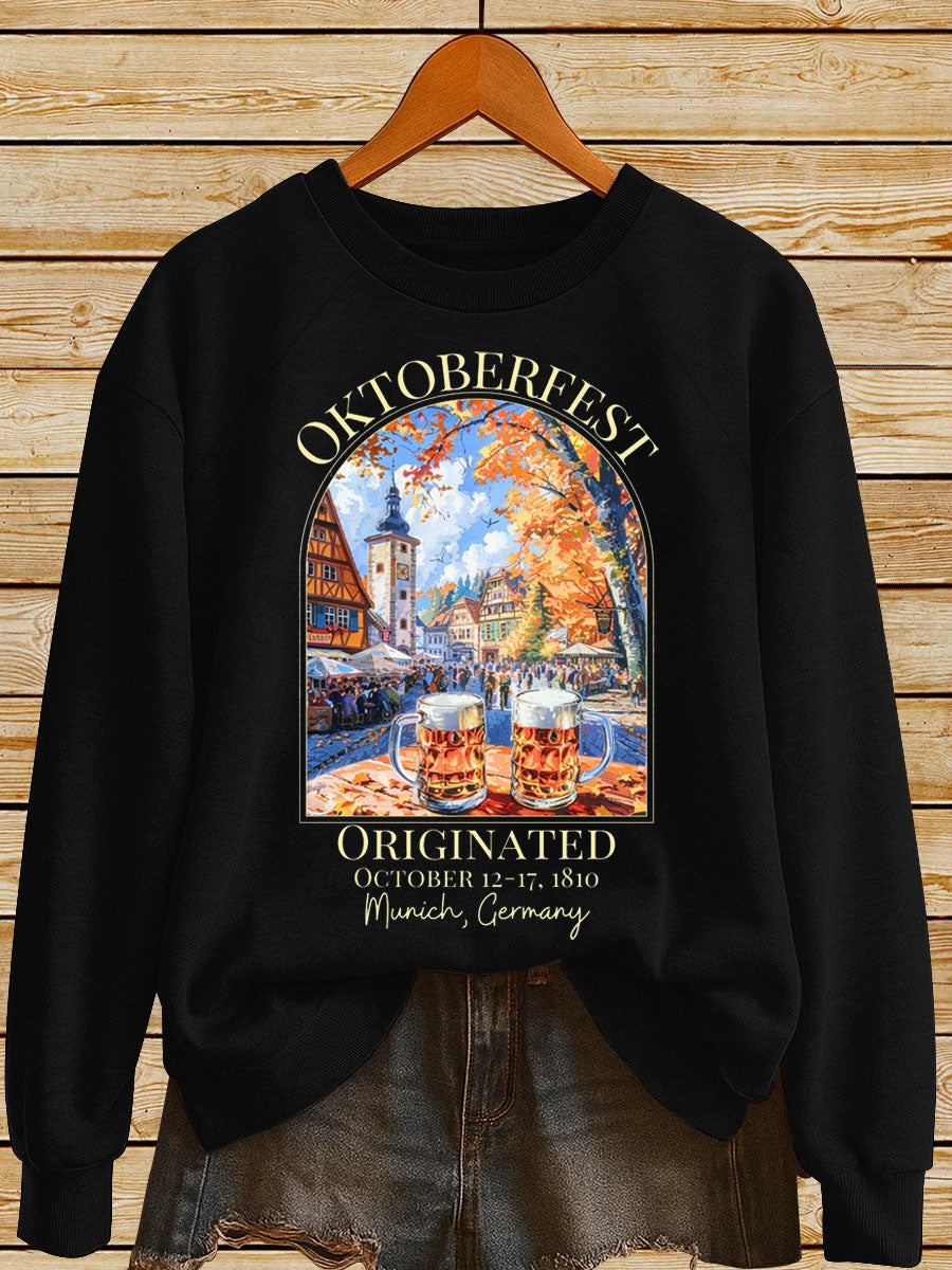 Frauen deutsches Oktoberfest in München Print Sweatshirt