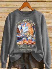 Frauen deutsches Oktoberfest in München Print Sweatshirt