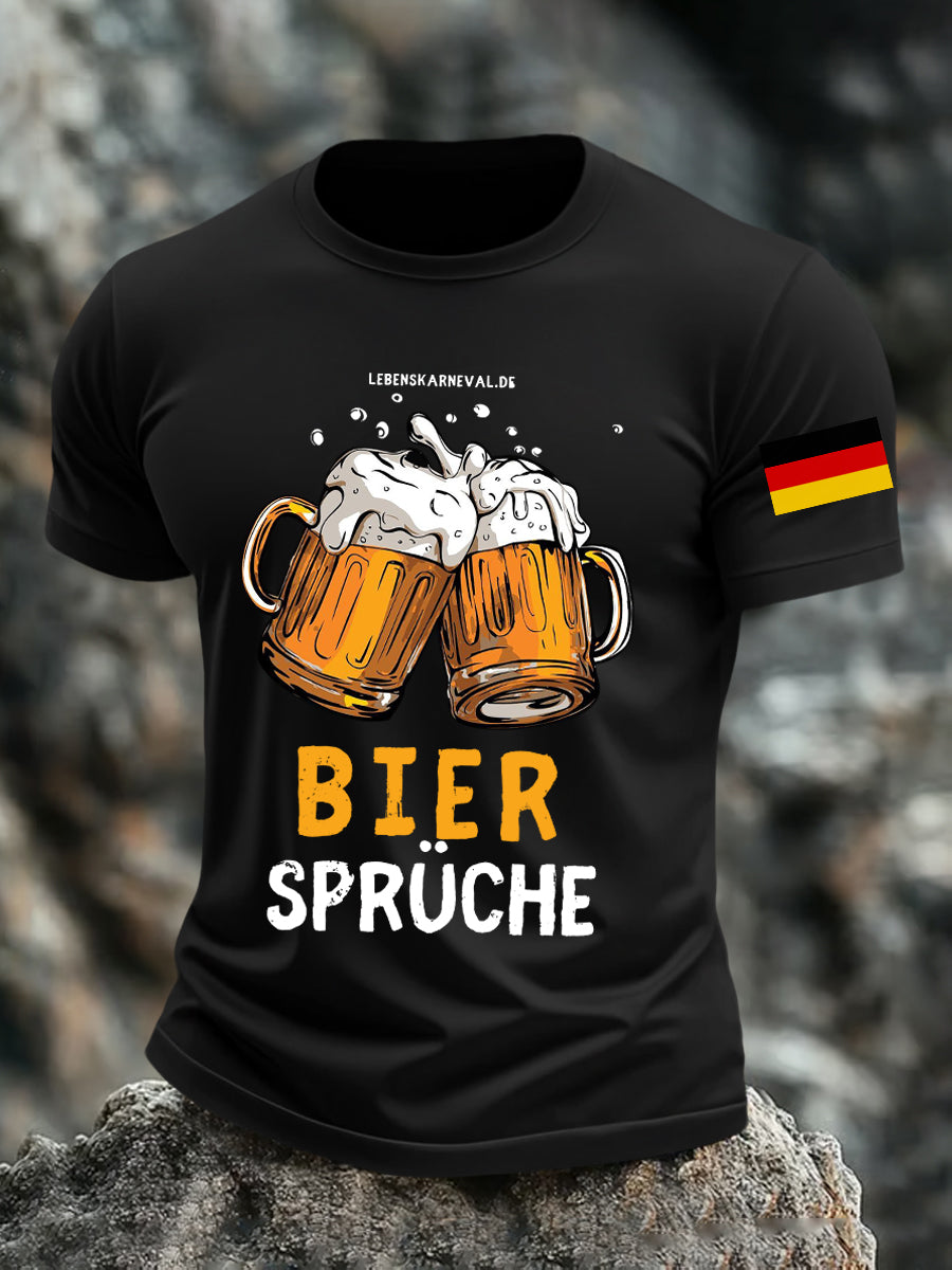 Herren Oktoberfest Bier Bedrucktes T-Shirt