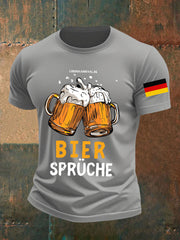 Herren Oktoberfest Bier Bedrucktes T-Shirt