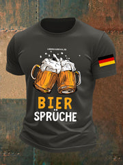 Herren Oktoberfest Bier Bedrucktes T-Shirt