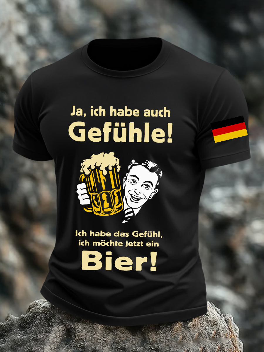 Herren Oktoberfest Bier Bedrucktes T-Shirt