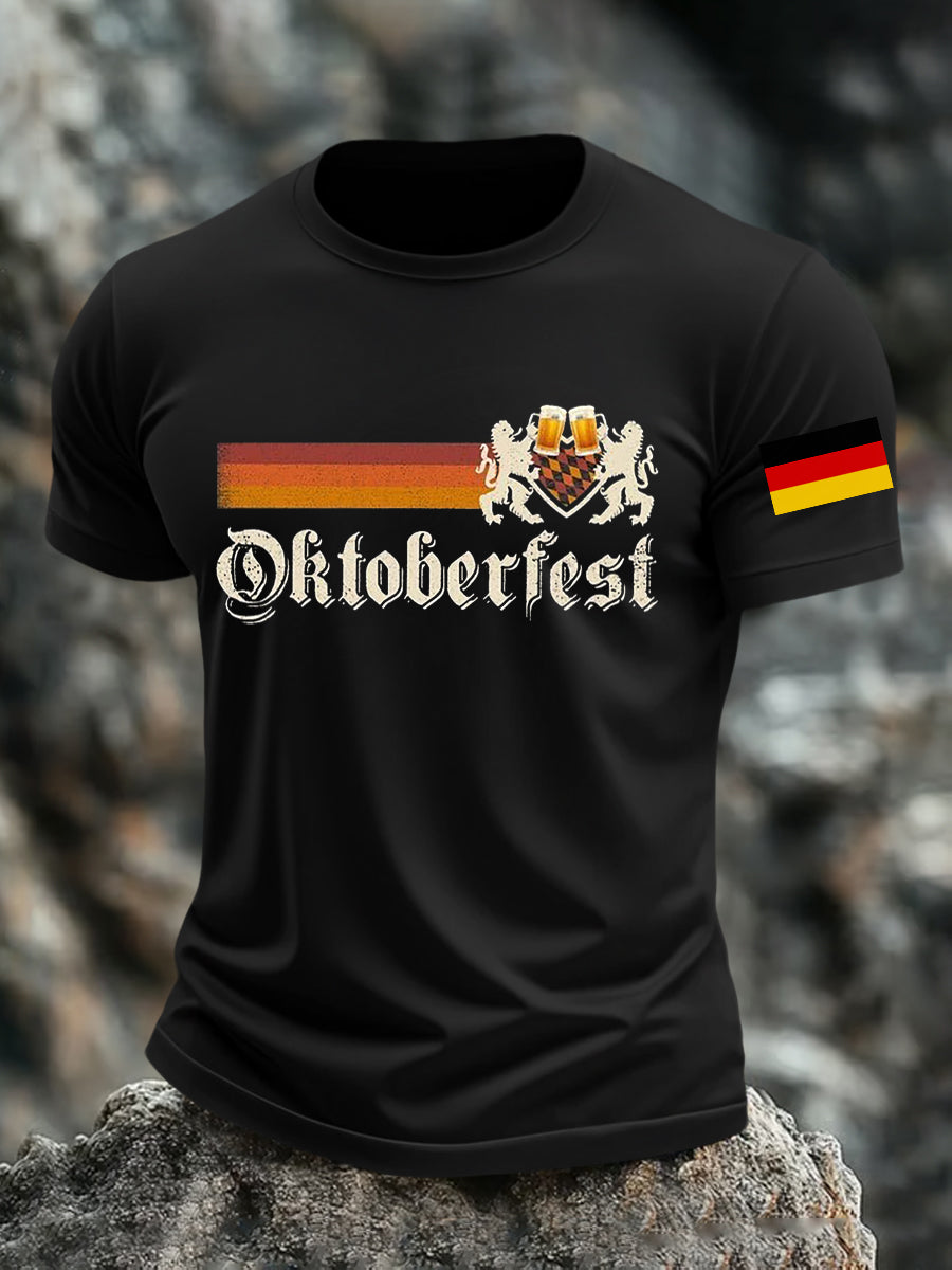 Herren Oktoberfest Bier Bedrucktes T-Shirt