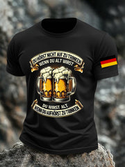 Herren Oktoberfest Bier Bedrucktes T-Shirt