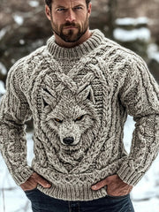 Herren Viking Wolf Pullover