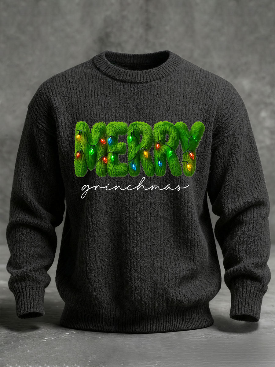 Herren Merry Grinch mas Imitation Pullover