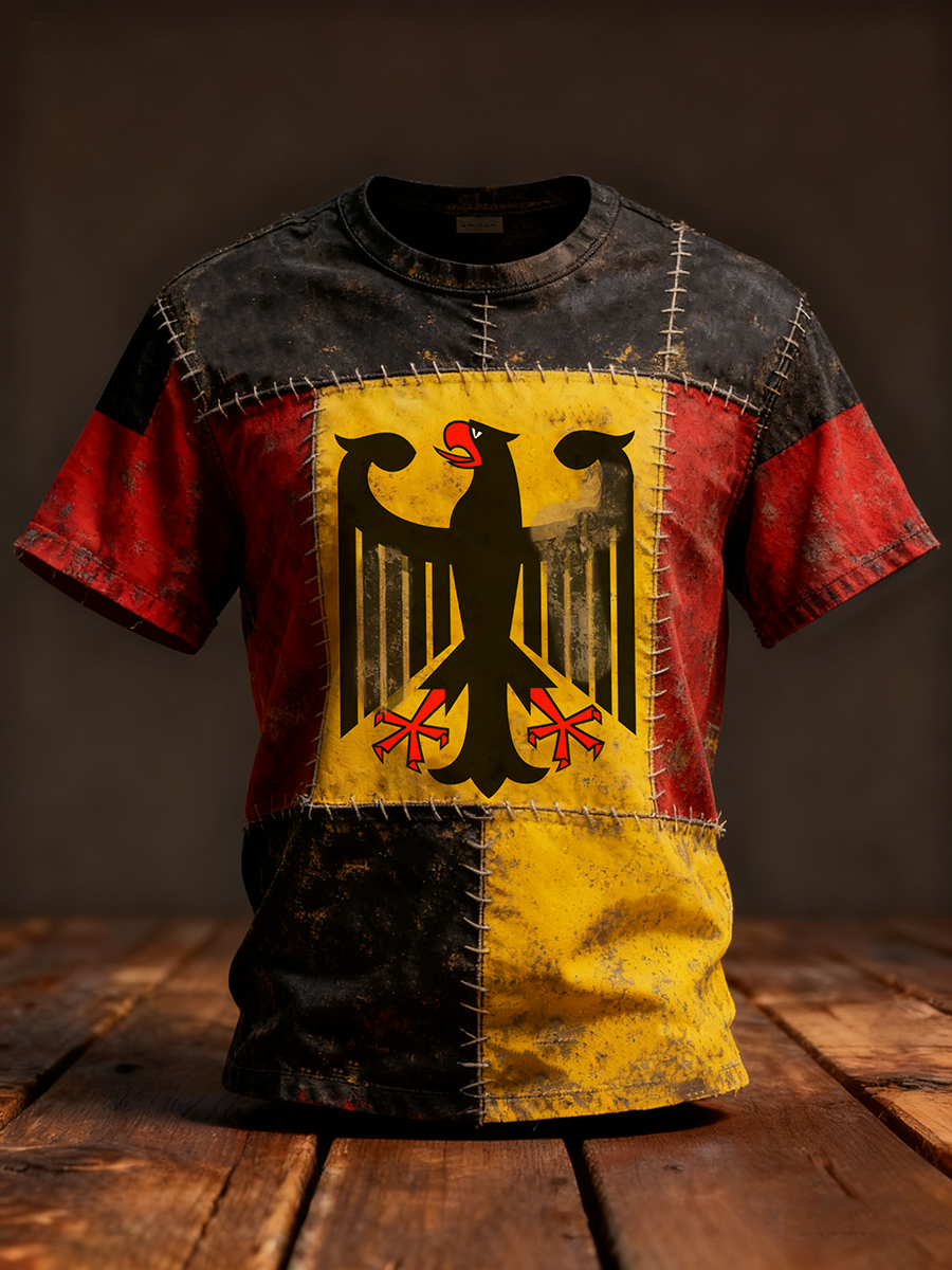 Herren T-Shirt mit Rundhals ausschnitt Deutschland Design