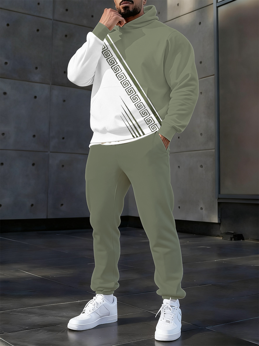 Herren Casual Hoodie und Hose Set