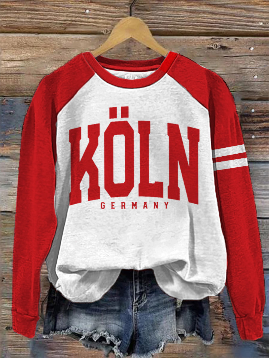 Damen-Sweatshirt mit Raglan-Ärmel für Deutschland Köln