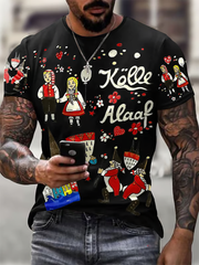 Herren Cologne Carnival Lässige kurze Ärmel T-Shirt