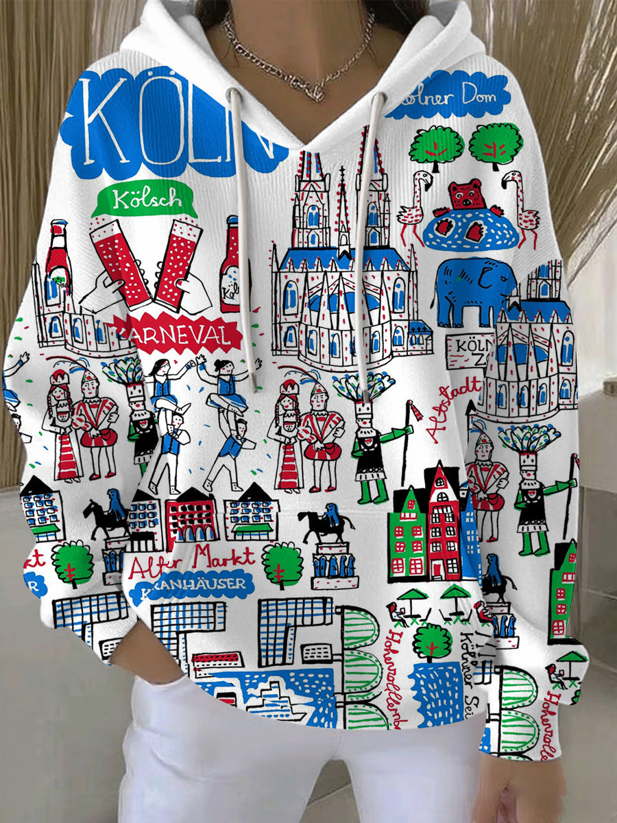 Frauen Deutschland Köln Karneval Kunst Hoodie