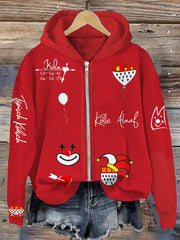 Frauen Kölner Karneval Lässiger Kapuzen pullover mit Reiß verschluss