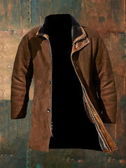 Herren Retro Plüsch Freizeit jacke