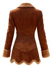 Damen Retro Plüsch Freizeit jacke